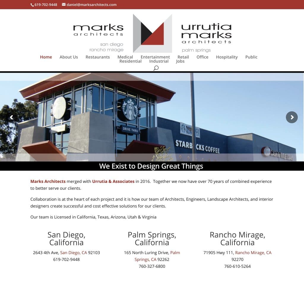 Marks Architects - Website Development